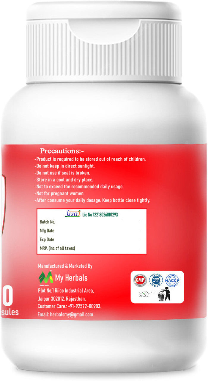 My Herbal Remedies CoQ10 Capsules- 500mg, 60 veg capsule Support Heart
