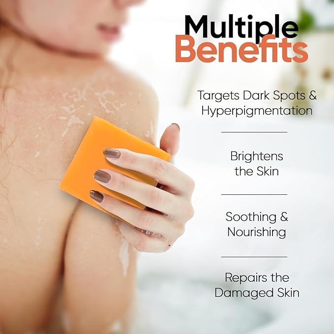 HANDMADE GLYCRIN PAPAYA SOAP 100GM (PACK OF 4) Natural skincare