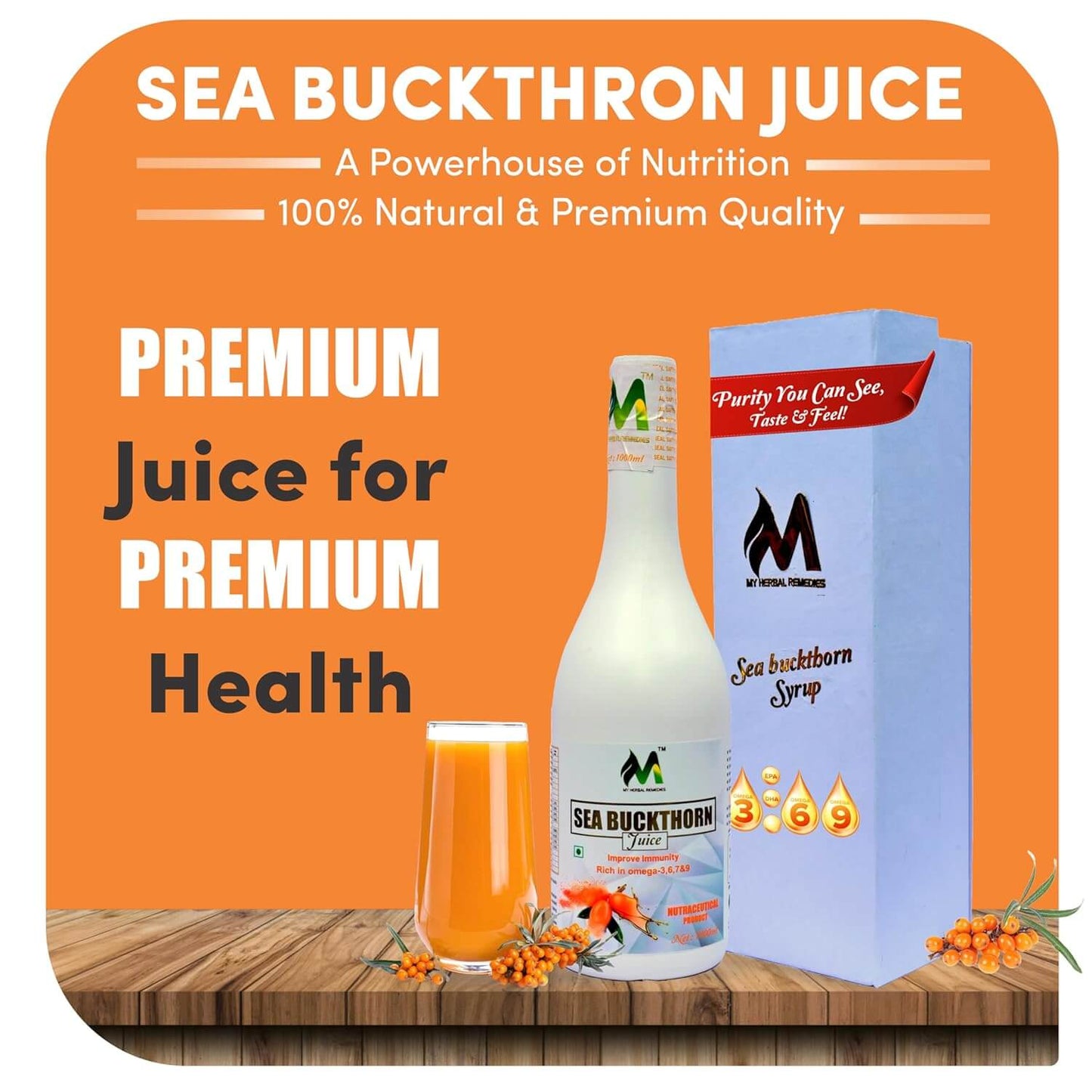 My Herbal Remedies Sea Buckthorn Juice 1000ml