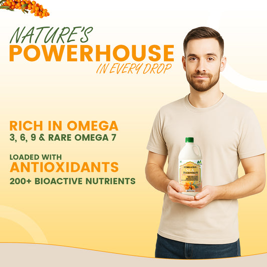 Himalayan Sea Buckthorn Concentrate 1000ml Omega-7 Rich Sea Buckthorn Juice Buy 1 Get 1 Free with Uvish Cool Face Wash 100ml