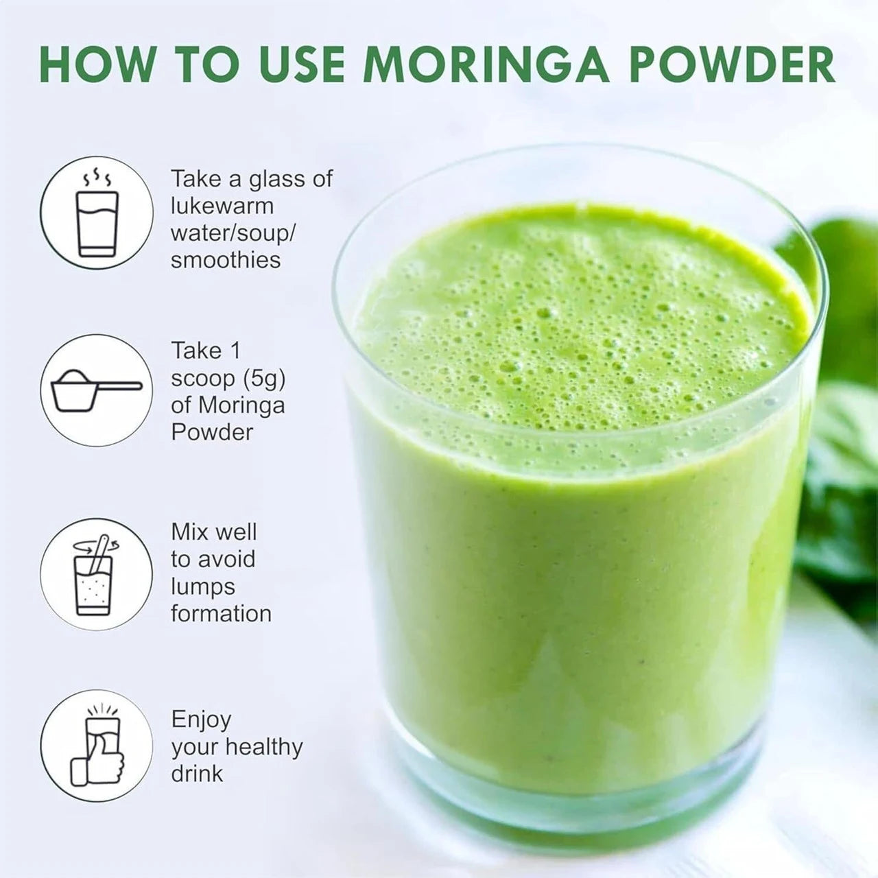 Moringa Powder 100gm Pure & Finely Ground