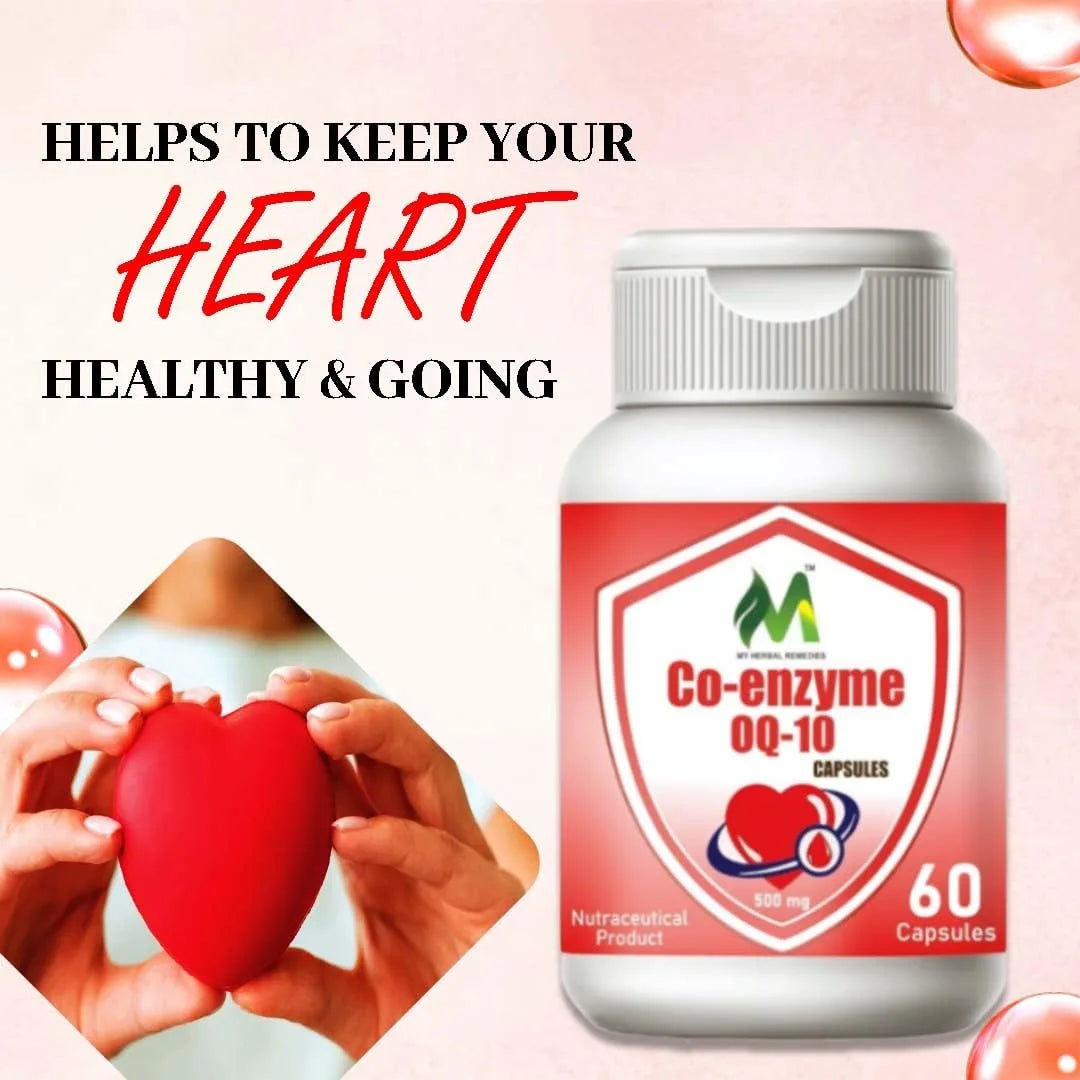 My Herbal Remedies CoQ10 Capsules- 500mg, 60 veg capsule Support Heart