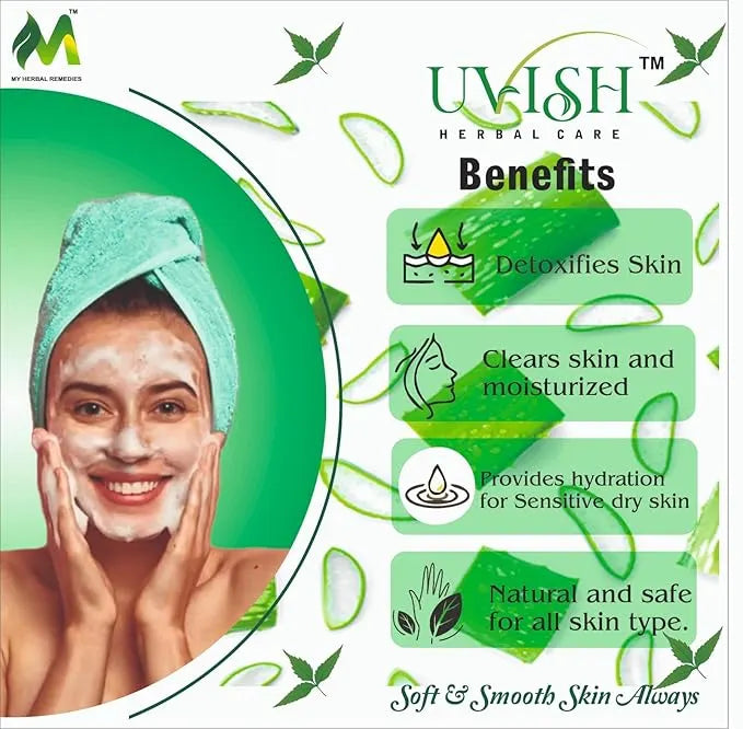 Aloe Vera & Neem Handmade Soap For All Skin Types For Men & Women (Pack of 4) All skin types