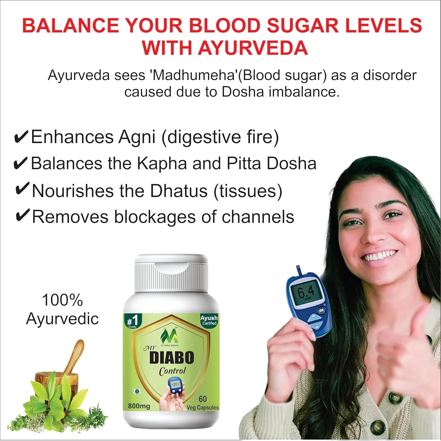 Diabetes care Ayurvedic diabetic Karela jamun Powder Vegetarian capsule 60