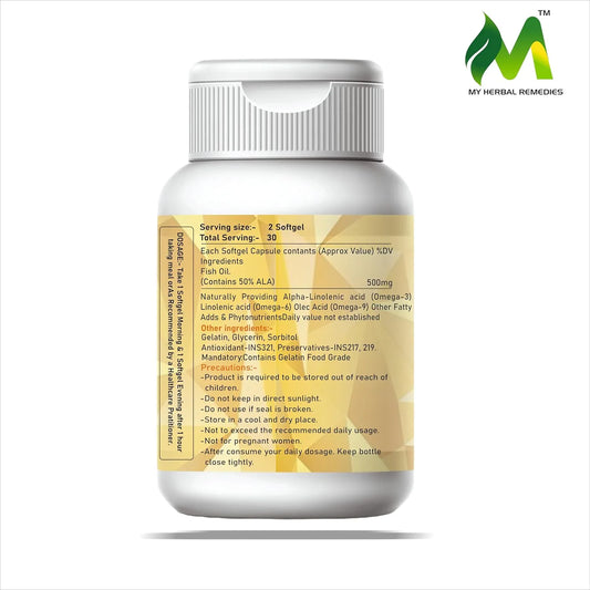 Omega-3 Fish Oil Softgels 90 Softgels Supports Heart, Brain, & Joint Health