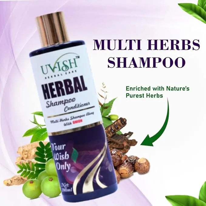 Herbal Shampoo & Hair Serum Combo: Natural Care for Healthier Hair 200ml