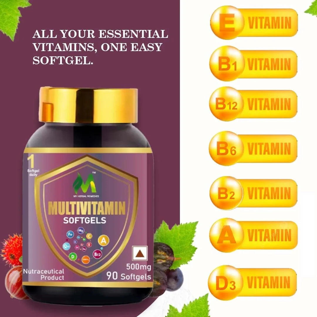 Multivitamin Softgels 90 softgels multivitamin For Men & Women Vitamins, Minerals