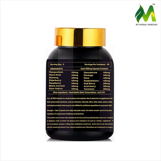 All in One Multivitamin Capsules- 90 Capsules For Men and Women