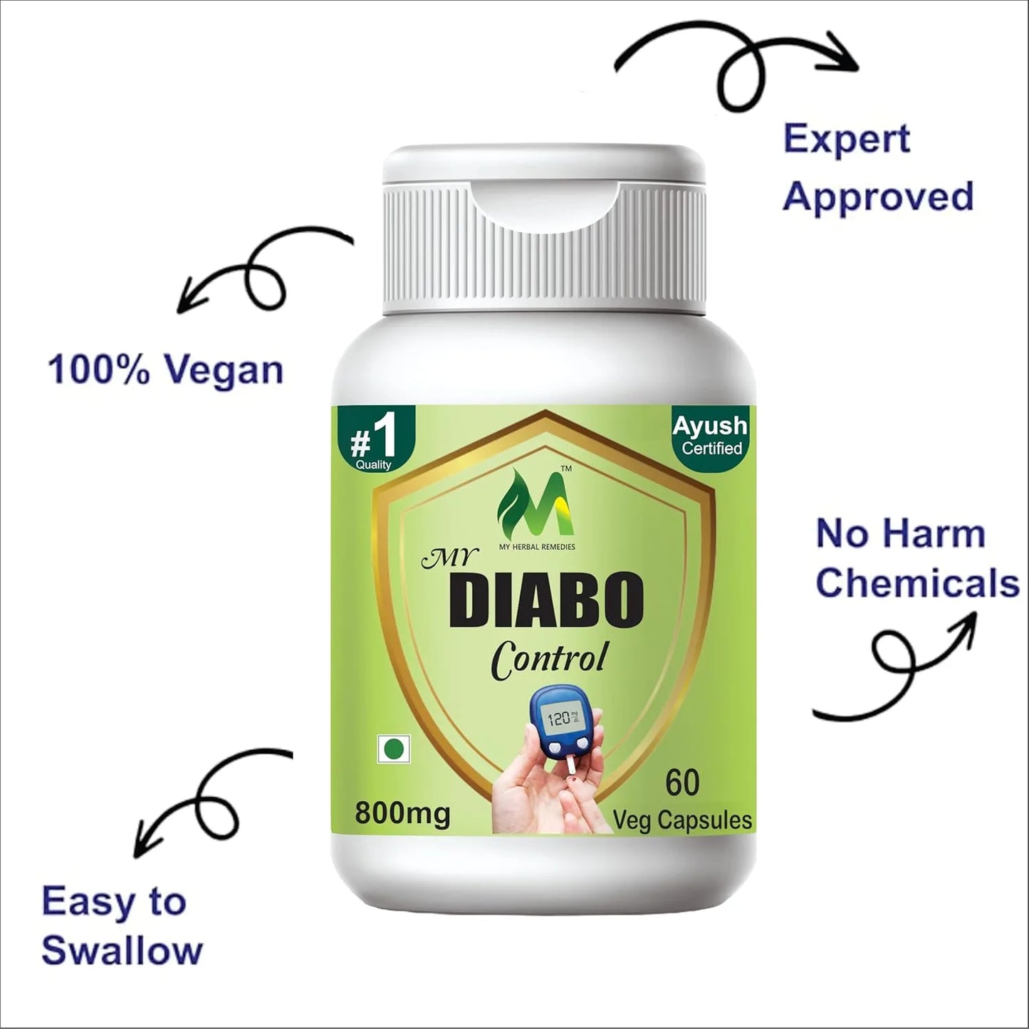 Diabetes care Ayurvedic diabetic Karela jamun Powder Vegetarian capsule 60