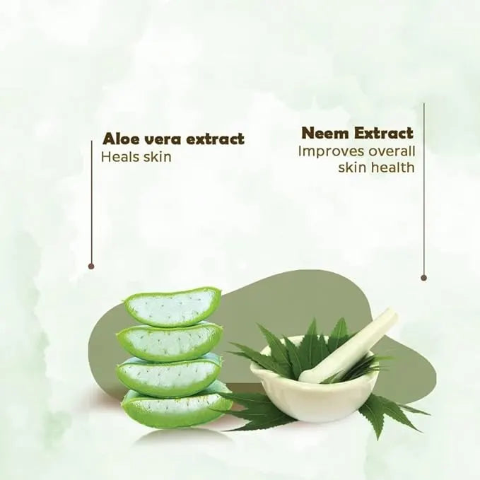 Aloe Vera & Neem Handmade Soap For All Skin Types For Men & Women (Pack of 4) All skin types