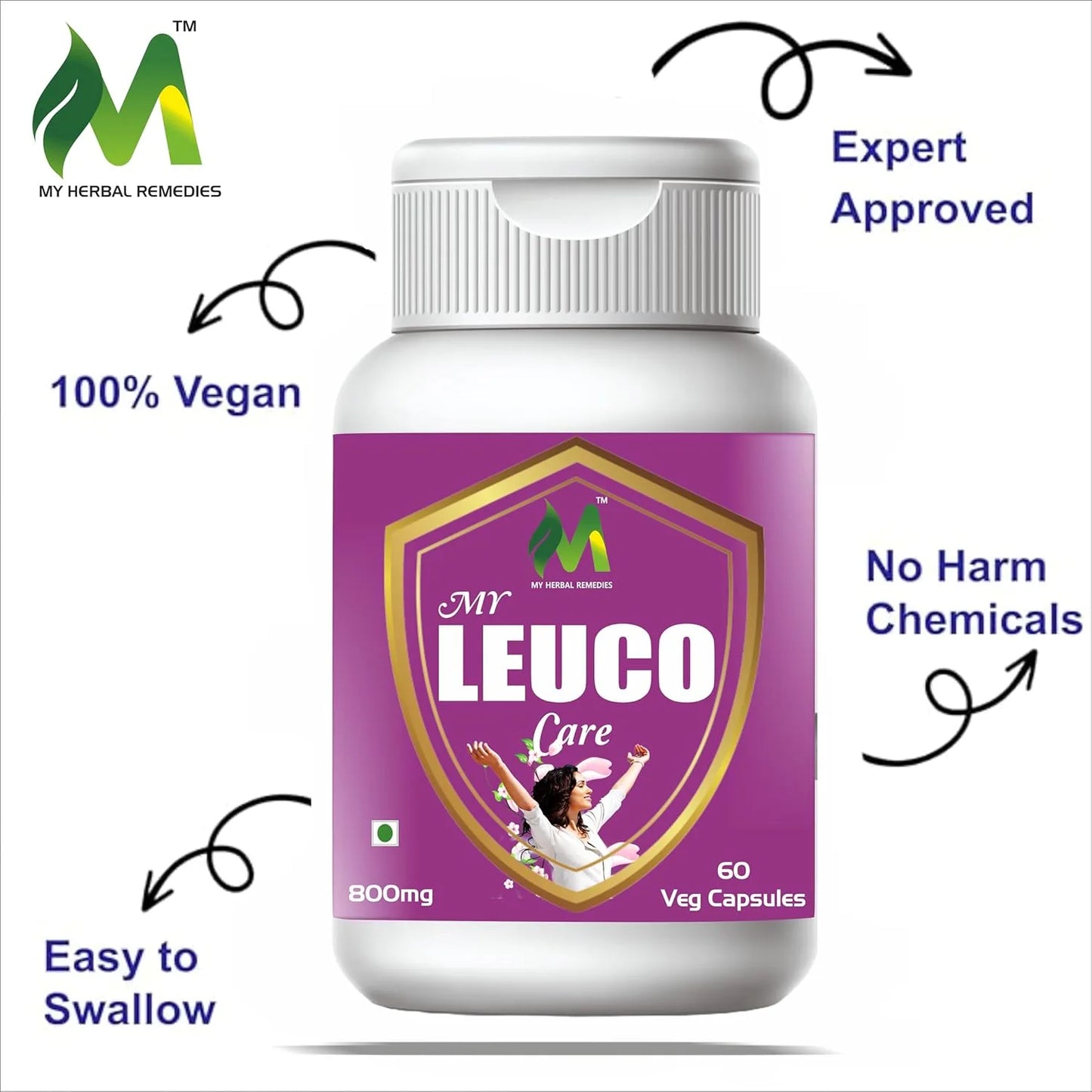 Leuco Care Capsules Ayurvedic Formula for Women’s Intimate 800mg 60 Veg Capsules