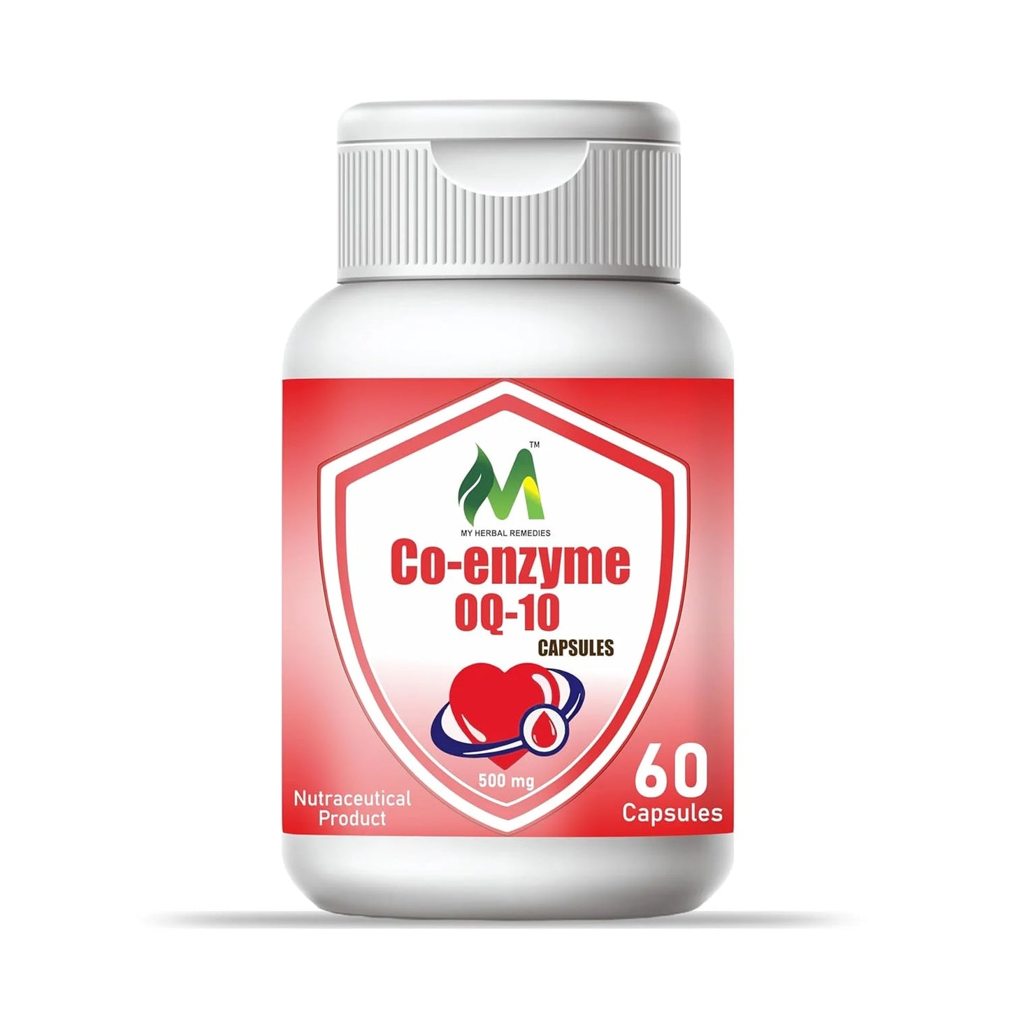 My Herbal Remedies CoQ10 Capsules- 500mg, 60 veg capsule Support Heart