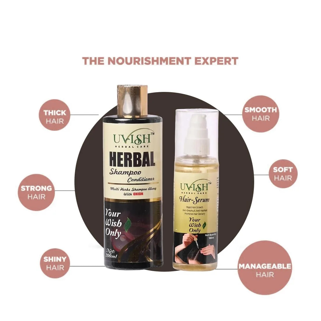 Herbal Shampoo & Hair Serum Combo: Natural Care for Healthier Hair 200ml