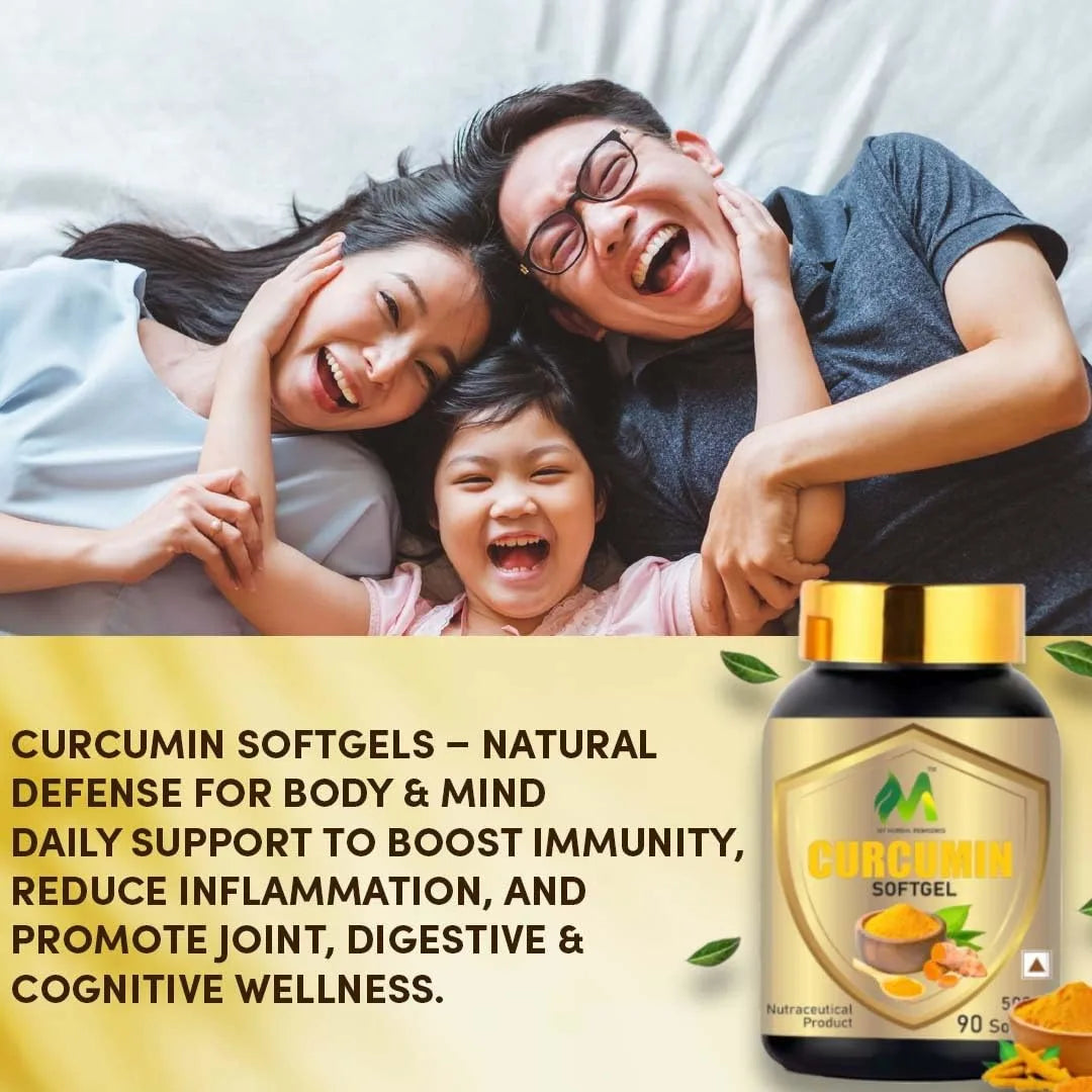 Curcumin Softgels 95% Curcumin Extract 500mg Per Softgel 90 Softgels
