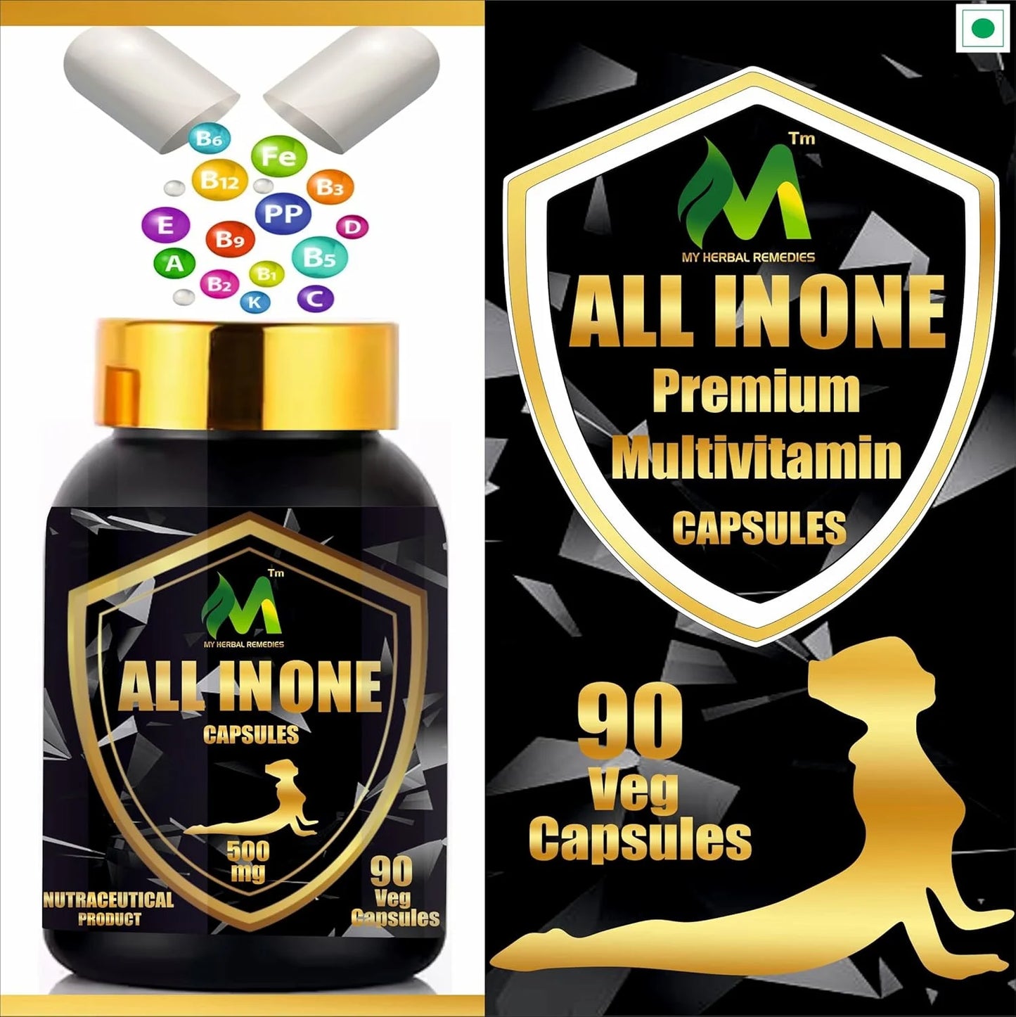 All in One Multivitamin Capsules- 90 Capsules For Men and Women