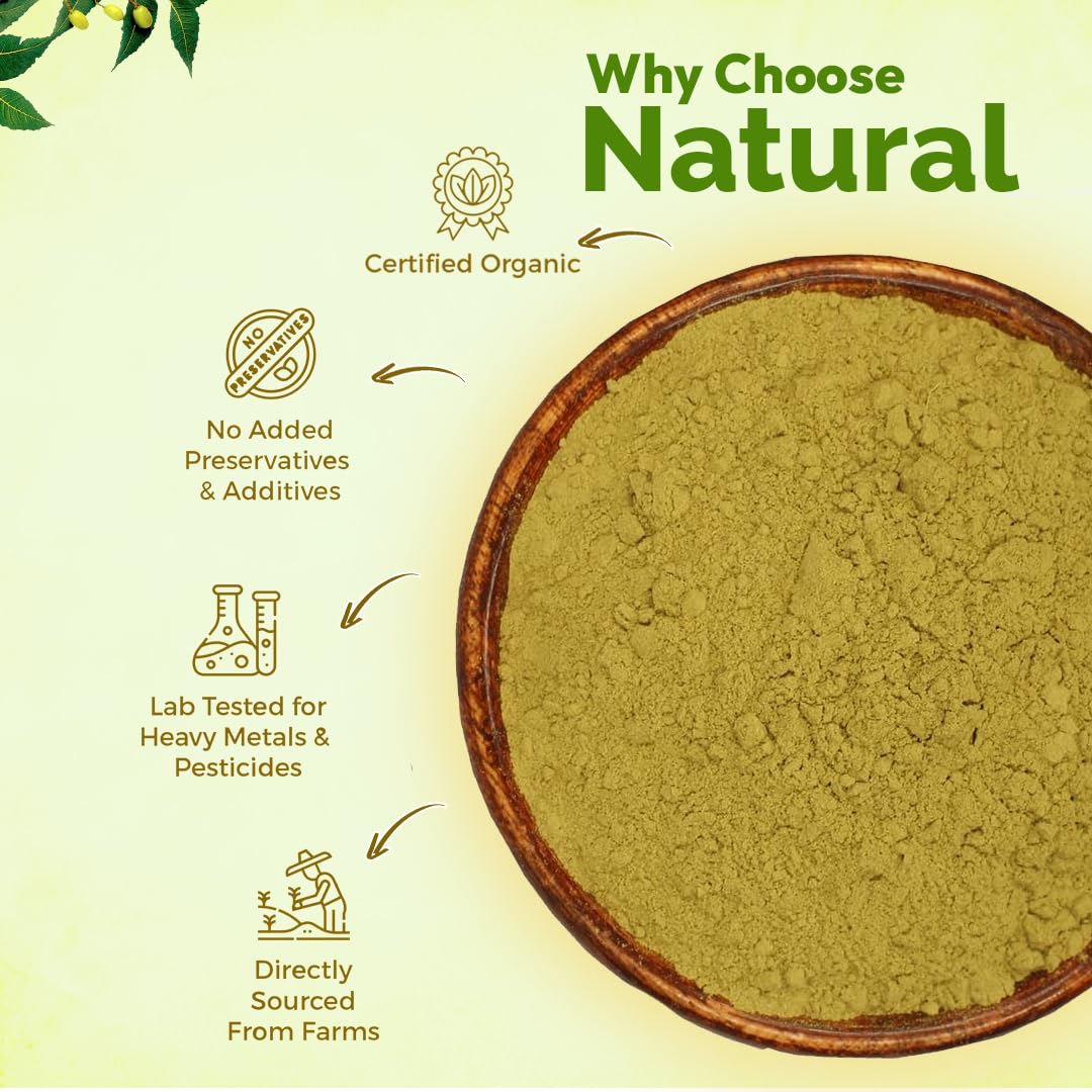 My Herbal Remedies Neem Powder | Finely Ground & Versatile | Ideal for Skin Care, Hair Health, and Detox | Naturally Sourced Ingredient for Daily Use - 200Gm (Pack of 1)