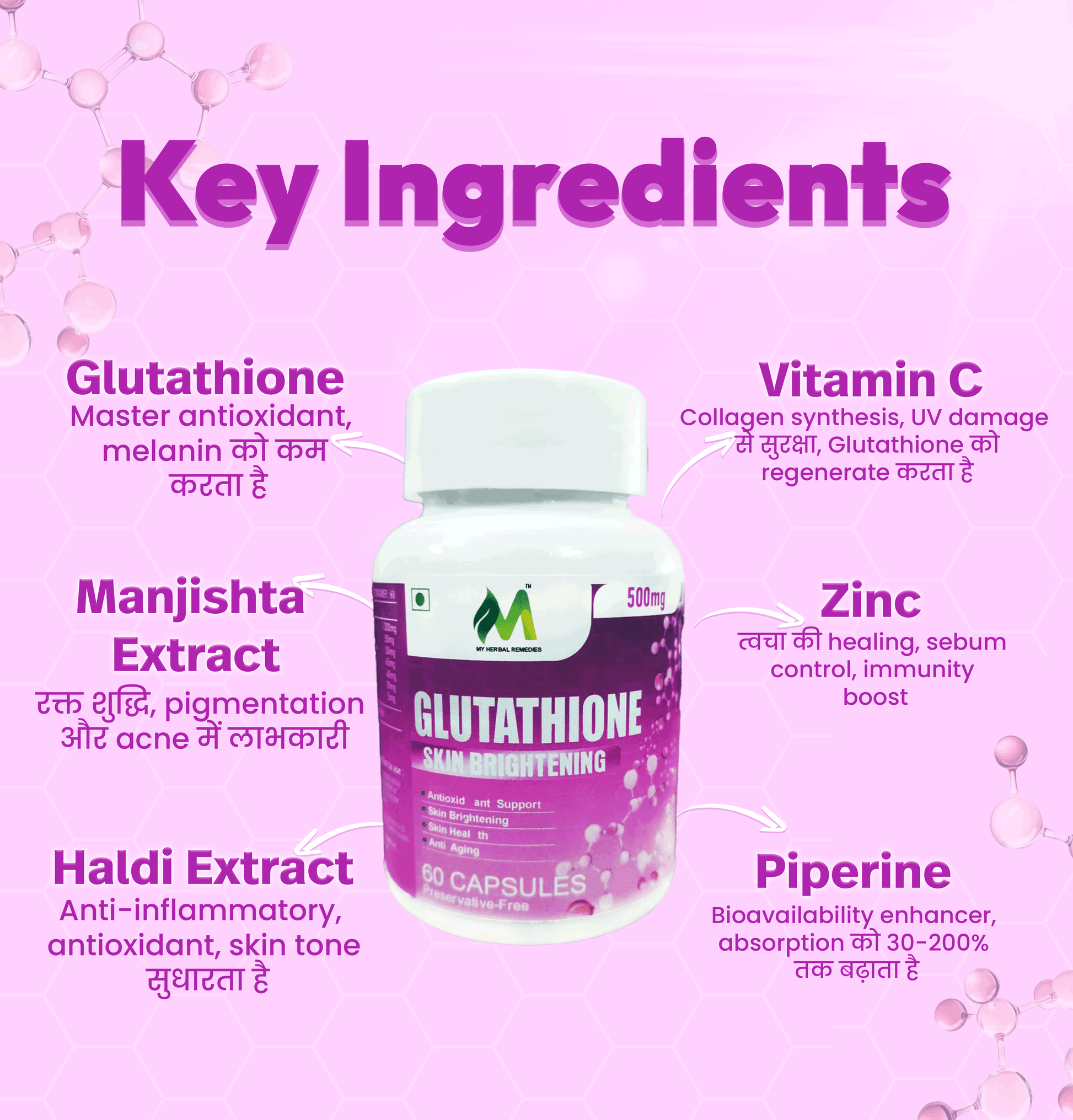 Glutathione Capsule Helps in Antioxidant Support, Skin Glow & Anti-Age My herbal Remedies | Uvish Glutathione Capsule Helps in Antioxidant Support, Skin Glow & Anti-Age My herbal Remedies | Uvish