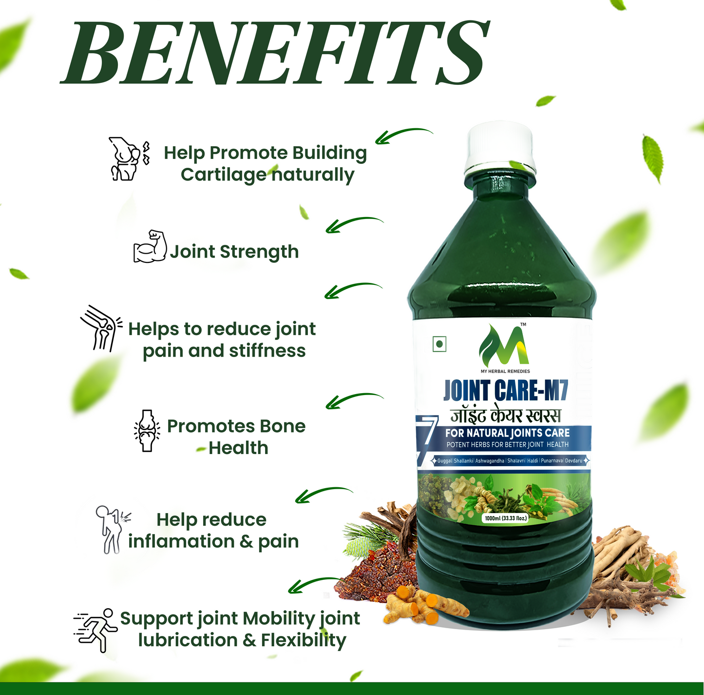 Joint Care-M7 Juice | Bone Health | Joint Pain Care and Muscle Relaxant (1000 ml)