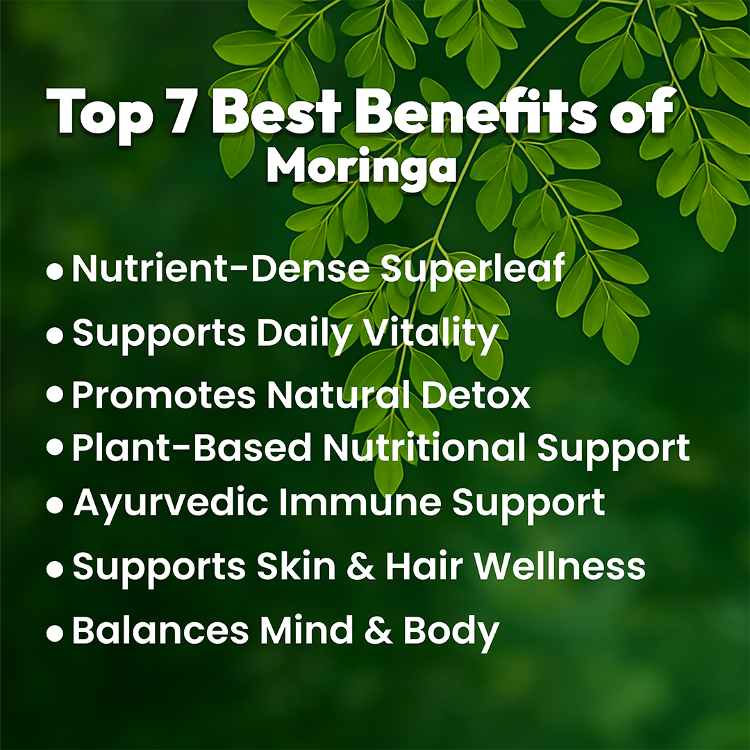 Moringa Extract 500mg – Ayurvedic Immunity & Energy Booster – 90 Veg Capsules (500 mg)