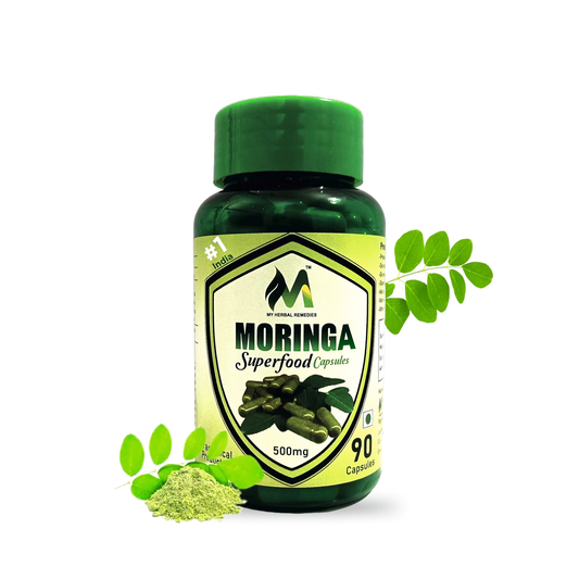 Moringa Extract 500mg – Ayurvedic Immunity & Energy Booster – 90 Veg Capsules (500 mg)