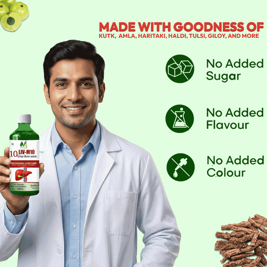 LIV-M10 Liver Care Syrup – Ayurvedic 1000ml for Better Liver Function