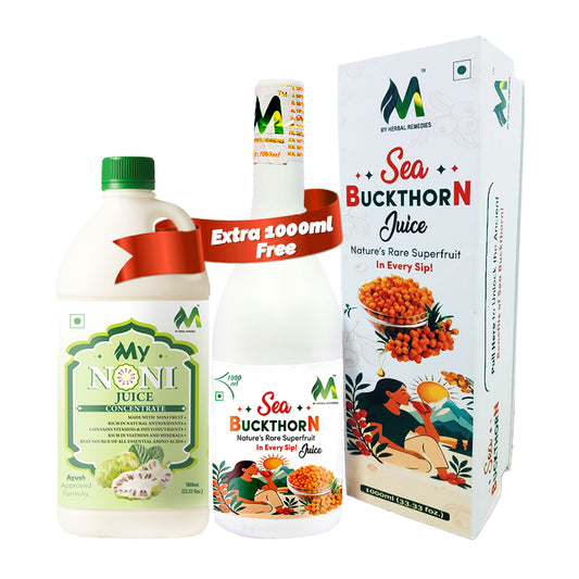 Noni & Sea Buckthorn Juice Super Healthy Combo 1000ml + 1000ml Free Total 2000ml (2 x 1000 ml)