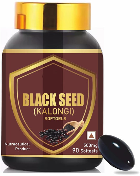 My Herbal Remedies Black Seed Oil Softgels 500mg – Hair & Health Support, 90 Capsules