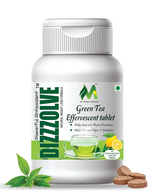 Green Tea Effervescent Tablets 1000 mg 60 Tablets Lemon Flavor