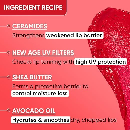 Uvish Lip Balm | Moisturizes & Nourishes (Pack of 2) | Hydrates Dry & Chapped Lips | 100% Vegan | 10g | Strawberry Lip Balm