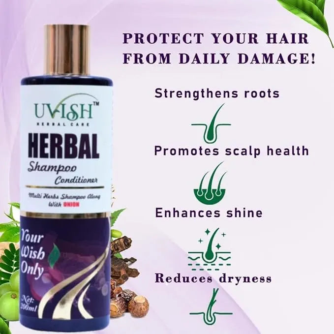Herbal Shampoo & Hair Serum Combo: Natural Care for Healthier Hair 200ml